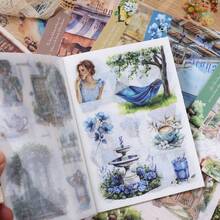 10sheets PET Stickers Washi Paper Stickers Creativity Adhesive DIY Sticker Hand Made Decorative Junk Journal Scrapbook Supplies Holiday Decorations Christmas Halloween Valentine's Day