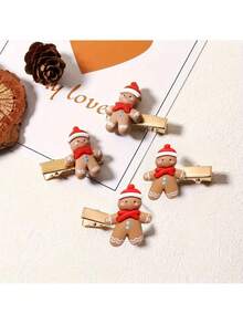 10 Stücke Lebkuchenmann Harz Ornament Set - Flache Rückseite Weihnachtsschmuck. Perfekt für DIY Schmuck und Basteleien, Fröhliche Weihnachten, Handgefertigt, Weihnachtsbaum Dekorationen und Weihnachtsdekoration