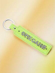 1pc Customized Accessory & Pendant, Customized Crystal Letter Keychain, Shiny Personalized Leather Keychain Accessory, Gothic Letter Car Keychain, Gift For Men & Women, Creative/Mother's Day/Valentine's Day/Gift - Multicolor - View 6
