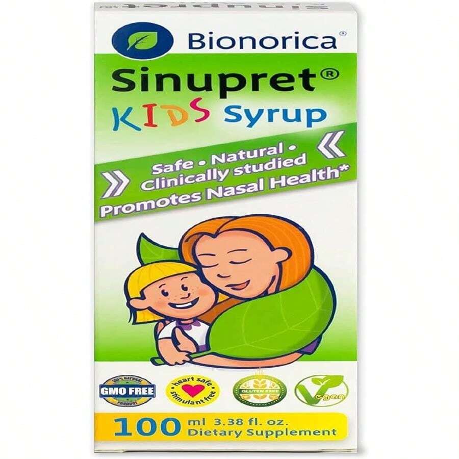 Bionorica Sinupret Kids Sinus &Amp; Immune Syrup Respiratory &Amp; Immunity Boost Natural, Fast Acting Herbal Support With Verbena &Amp; Elder Flower - Cherry Flavor - 338 Oz - Flavor NameA - 查看 1