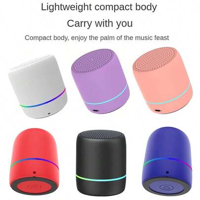 无线便携式迷你呼吸灯蓝牙音箱带挂绳，内置可充电电池