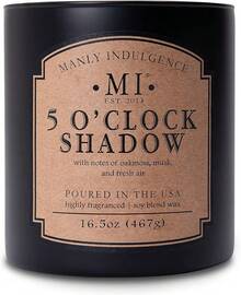 Winters Edge - Velas perfumadas para hombres, mecha de madera de 15 onzas, cera de mezcla de soja premium, quemaduras de 60 horas, velas perfumadas para el hogar, fabricadas en los - Sombra de las 5 O'Clock - Ver 11
