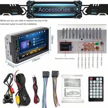 7inch Car Stereo Double Din Radio Touchscreen With Backup Camera Multimedia Car Audio Support Mirror Link, Caller ID, FMMP3MP4USBSubwoofer, Aux Input Car Audio Receivers - Car Stereo with backup camera - View 6