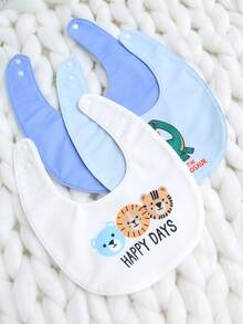 momscare 3pcs/Set Cute Animal Print Baby Bibs