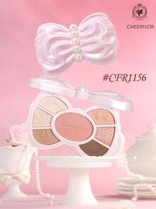 CHEERFLOR GIRLS BOWKNOT Makeup Palette, Matte Shimmer Powder Eyeshadow Pallet, Highly Pigmented, Long-Lasting Bright Shimmer Matte Eyeshadow, Light, Smooth, With Mirror, Highlighters Contour Blush Powder All In One Makeup Pallet - CFR1156 - View 9
