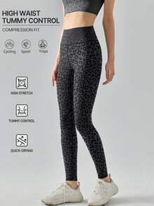Quần legging bó sát cạp cao họa tiết da báo nhiều màu sắc, co giãn, thoáng khí, phù hợp cho chạy bộ, tập luyện, leo núi, đạp xe, Pilates, Yoga và các hoạt động thể thao mùa xuân. - Nhiều màu - Xem 1