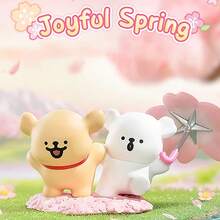 Miniso Line Puppy Romantic Cherry Blossom Series Blind Box, High-Quality PVC Material, Exquisite Outline Of Cherry Blossom Details, Filled With Spring Atmosphere, Adorable Desktop Ornament(1 PC,Random Delivery) - Multicolor - View 8