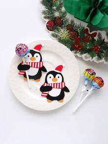 1 set (50 pièces) - Cartes en papier sucette, cartes de décoration à motif créatif de Noël, décorations de bâton de bonbon pour fête d'anniversaire et de vacances, cartes de décoration de paille, fournitures de décoration d'organisateur d'ustensiles de fête de Noël, convient pour la décoration de table de fête de Noël et les pendentifs de décoration d'arbre de Noël, décorations de Noël, pyjamas de Noël, cadeaux de Noël, décoration de Noël