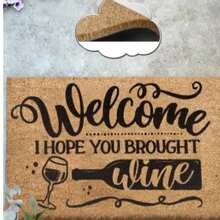 40x60 厘米天然椰棕门垫，采用耐用的 100% PVC 背衬 - 防滑、防尘刷表面 - 18-22 毫米厚耐用垫子，适合室内和室外使用，土耳其制造 - 黑色 - 查看 1