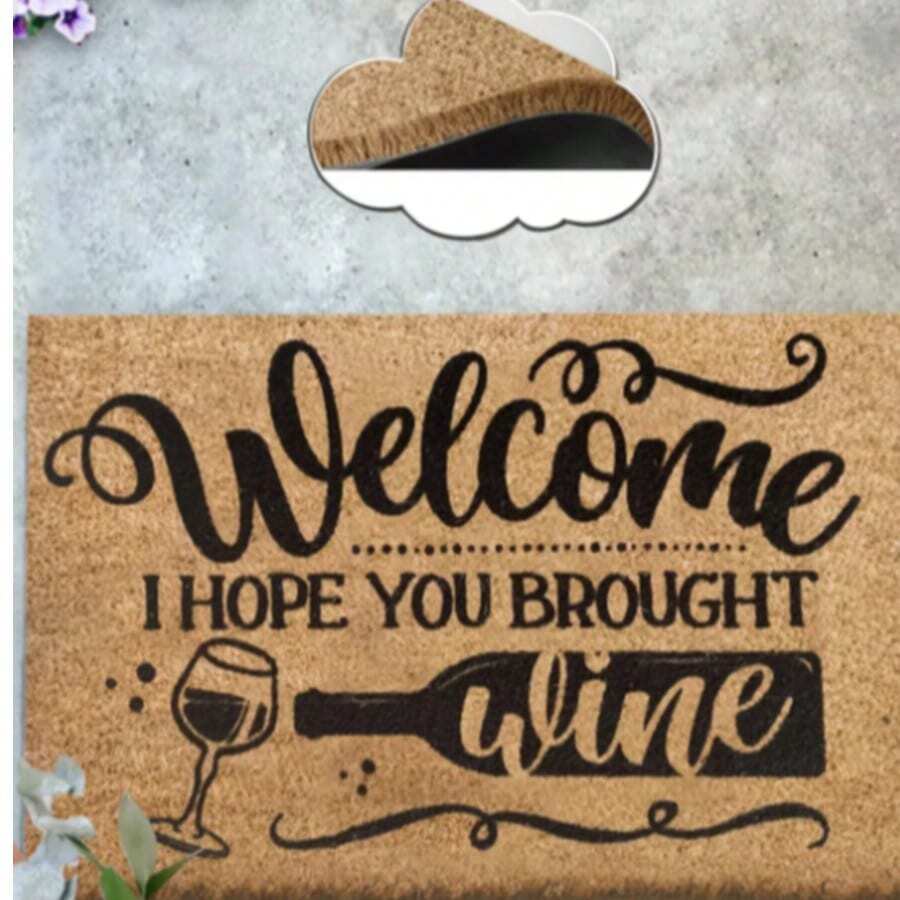 40x60 厘米天然椰棕门垫，采用耐用的 100% PVC 背衬 - 防滑、防尘刷表面 - 18-22 毫米厚耐用垫子，适合室内和室外使用，土耳其制造 - 黑色 - 查看 1