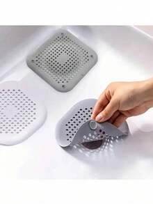 1pc Silicone Hair Catcher And Drain Stopper For Bathtub/Shower - Prevents Clogging And Odor - Multicolor - View 2