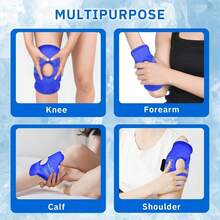 Extra-Large Reusable Knee Cold Pack Ice Bag – Nylon Hot/Cold Compress With Elastic Strap For Knee, Wrist, Ankle & Foot – Durable Nylon Fabric, Adjustable Strap, Cooling & Warming For Sports Relaxation & Recovery - One Size Fits All - View 6