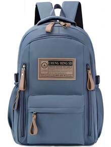 Large Capacity School Backpack For Women Students - Dusty Blue - View 1