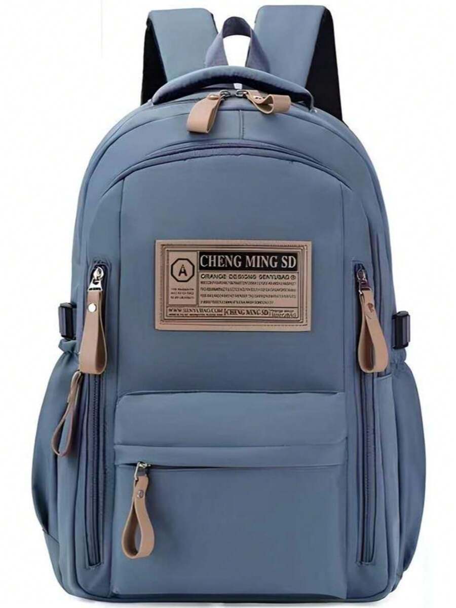 Large Capacity School Backpack For Women Students - Dusty Blue - View 1