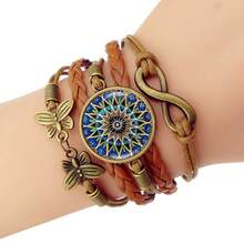 Pulseira de Pedras Preciosas Estilo Boêmio Chique: Estilo Atemporal e Charme Vintage, Couro PU Durável, Exibe Elegância do Dia a Dia