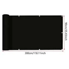 Opaque Privacy Fence, Waterproof Balcony Privacy Screen Cover - UV Protection, Suitable For Apartment Railings, Outdoor Patios, Platforms, Porches (Black) - màu đen - Xem 18