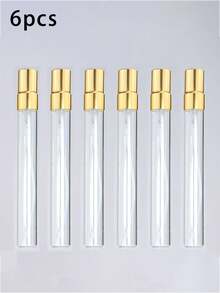 56件組便攜玻璃香水分裝瓶，10ml/5ml/2ml/3ml迷你旅行可重複填充瓶，鋁製噴霧瓶附細霧噴嘴，金色與銀色，含6件分裝工具，無味，旅行分裝瓶套組，迷你洗手液分裝瓶，香水分裝 - 彩色 - 查看 17