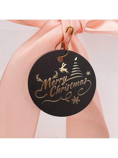 100Pcs Christmas Gift Tags, Round Christmas Gift Tags, And Gold Foil Colored Christmas Gift Tags Are Perfect For Diy Christmas Holiday Gift Wrapping And Labeling. Merry Christmas, Handmade, Christmas Tree Decorations, Halloween, And Christmas Decor