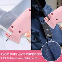 Quick Clothing Label Fastener Gun Set - Mini Pin Style Label Gun, Suitable For Sewing, Quilting, Garment Repair And Holiday Gift Wrapping - Includes 1 Label Gun, 6 Steel Pins, 500 White Plastic Pins And 500 Black Plastic Pins - For DIY, Shops And Home Use