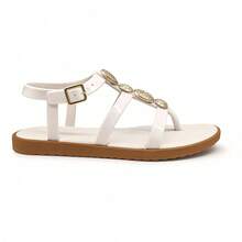 Kit Of 2 Pairs Of Women's Flat Sandals, Modern And Comfortable, For Walking - Caribbean - Trắng + Trắng - Xem 3