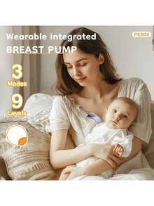 1 Piece, 180ml Wearable Electric Breast Pump, Three Modes: Lactation Mode, Massage Mode, Pumping Mode, Each Mode Has 9 Adjustable Settings, Low Noise, Anti-Spill Design