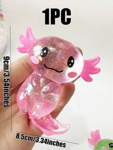 1/3/4/5pcs Shiny Crystal Salamander Squishy Toys, Soft Slow Rebound, Anti-Stress Fidget Toys, Cute Small Gadgets, Taba Squishy, Portable Travel Finger Pinching Toys, Soft & Adorable, Suitable For All Ages Including Autism, Office Workers, Students, Ideal Holiday Gifts, Small Cute Fun Gifts - 彩色 - 查看 14