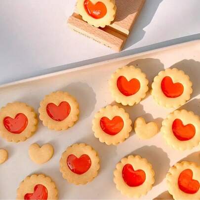 Heart Wave Cookie Cutter Mold, Valentine's Day Cookie Cutter Mold, Decorative Mold, Sauce & Jam Cookie Cutter Mold, Baking Tool