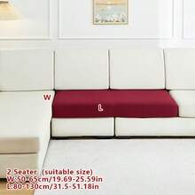 1件装防水玉米绒弹力沙发垫套客厅弹力沙发垫套家居装饰沙发套 - 酒紅 - 查看 18