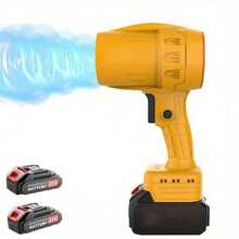 Turbo Electric Leaf Blower - 40,000 RPM, 21V Rechargeable Battery, High-Pressure Jet Air Flow, 9.25x5.7inch Handheld Cordless Tool (Black/Yellow), For Yard Care, Car Drying & Snow Removal, Portable Outdoor Blower - Màu vàng - Xem 1