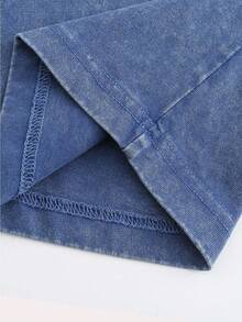 Disney Retro Classic T-Shirt Minnie Mickey Donald Duck Goofy Puppy Powder Color Light 100% Cotton Adult Unisex Summer Casual Shirt Can Be Machine Washed. - 寶藍色 - 查看 5