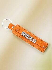 1pc Customized Accessory & Pendant, Customized Crystal Letter Keychain, Shiny Personalized Leather Keychain Accessory, Gothic Letter Car Keychain, Gift For Men & Women, Creative/Mother's Day/Valentine's Day/Gift - Multicolor - View 25