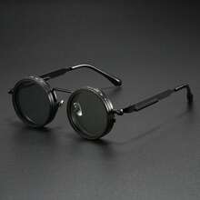 Gafas de sol ajustables ND9 para hombres, con estuche de espejo incluido de forma gratuita. Gafas de sol para pesca y conducción con doble filtro, gafas de sol sólidas de color vintage personalizadas para viajes de negocios - Multicolor - Ver 16