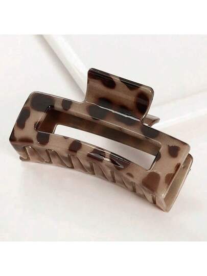 1pc Extra Large Leopard Print Hair Claw Clip, Versatile, Stylish, High-End Hair Claw Hair Accessory, 2025 New Design Hair Accessories Fall Hair Clips Autumn Decor Animal Print Accessories For Women Winter For Vacation Outfits Woman