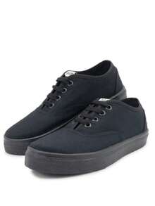 Tenis Casual de Caballero en Lona Negra  Un calzado versátil y cómodo, ideal para el uso diario. 22mx-28mx - Negro - Ver 4