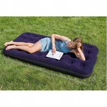 1张191*137*22cm床垫 双面毛绒加厚充气床垫 简易可折叠床垫 适用于室内家具、户外露营、沙滩（不含气泵）