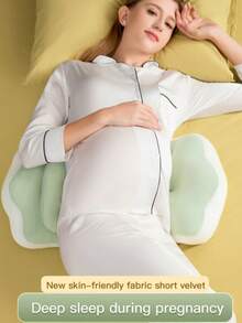 1pc Maternity Waist Support Side Sleeper Pregnancy Pillow Cushion, Versatile For Daily Use - Green - View 5
