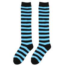 2 Pairs Striped Knee-High Socks, Cosplay Socks, Breathable Non-Slip, Suitable For Party Costumes