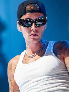 1pc Cyberpunk Rivet Drop Glue Fashion Glasses, Metal Accessories, Avant-Garde Personalized, Y2K Men's Glasses Suitable For Daily Wear, Street Photography, Holiday Parties, Dance Party Decoration Festival/Birthday/Girlfriend/Boyfriend Gifts - màu đen - Xem 4