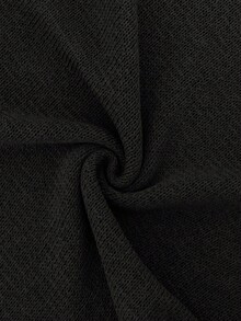 Women's New V-Neck Crochet Hollow Semi-Sheer Drop Shoulder Button Up Cardigan, Casual Fashionable Basic Lightweight Loose Knit Top, Spring/Summer/Autumn - Black - View 5