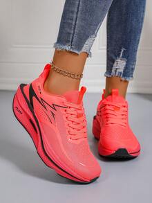 2025 Nuevos zapatos deportivos ligeros y transpirables para mujer - Diseño naranja rojo, suela de amortiguación MD, zapatillas de moda de corte bajo para entrenamiento, fitness y uso casual (Talla UE 36-43), zapatos deportivos para mujer, diseño de cierre cómodo y , de alto rendimiento y con estilo, esencial para entusiastas de la salud