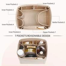 Felt Purse Organizer Inserts For Picotin 22 18Inserts HandBag Inner Bag Organizer High Quality Large Capacity Inner Bag (BEIGE) - Beige - View 4