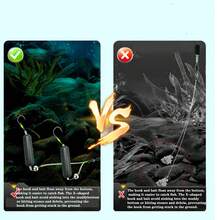 1 pezzo Set da pesca alla carpa stile europeo Esen, con ganci doppi anti-inceppamento con sollevamento automatico, design del fondo anti-perdite - ganci di colori misti, materiale resistente alla corrosione di grado professionale per pescatori