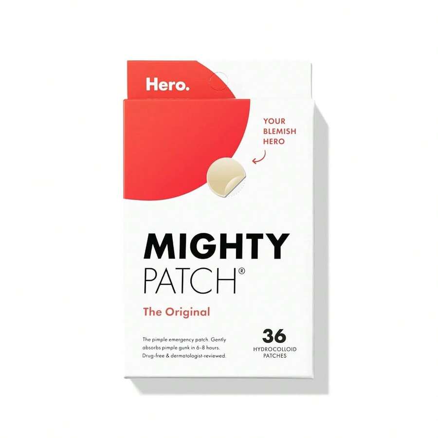™ Original Patch From Hero Cosmetics – The #1 Hydrocolloid Acne Pimple Patch For Shrinking Zits And Whiteheads In 1 Use; Nighttime Spot Stickers For Face And Skin (36 Count) - 紅白色 - 查看 1
