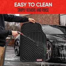 FlexTough Performance All Weather Rubber Car Floor Mats - 3 Piece Floor Mats Automotive Liners Truck SUV, Heavy - Duty Waterproof Black - 黑色+墊子 - 查看 6