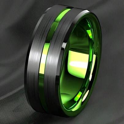 8mm) Unisex Or Men's Stainless Steel Wedding Ring. The Best Holiday Gift Ring For Favorite People