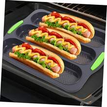 硅胶面包盘、不粘面包盘、耐热热狗面包盘、烘焙面包模具、自制面包盘、烘焙面包用的面包盘 - 彩色 - 查看 11