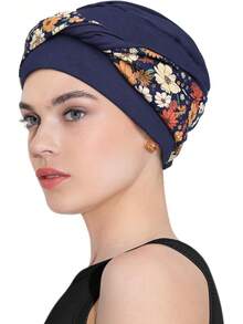 Movable Knot Beanies With Relaxed Stretch Elastic, Chemo Hats For Womenhalloween - màu đen - Xem 5