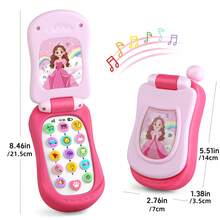 [0-2岁] 儿童益智音乐电话玩具 | 双模式切换 (数字/娱乐) | 早教认知声光玩具 - 6色可选