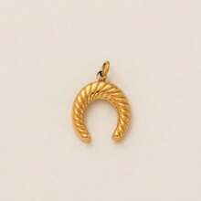 1 mặt dây chuyền bằng thép không gỉ mạ vàng 18K hình cây ban phước, mandala, mặt trời, ngôi sao năm cánh, cầu vồng, mắt quỷ, phụ kiện trang sức DIY, có thể dùng làm vòng cổ, vòng tay, móc khóa, dễ phối đồ, có thể đeo như một mặt dây chuyền bùa hộ mệnh tinh tế. - Vàng - Xem 12