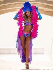 Colorful Turkey Feather Boas DIY Handmade For Weddings, Dances, Movies, Parties, Tea Parties And 1980s Costume Decorations, Girls And Ladies (Handmade, Feathers Will Fall Off A Little)